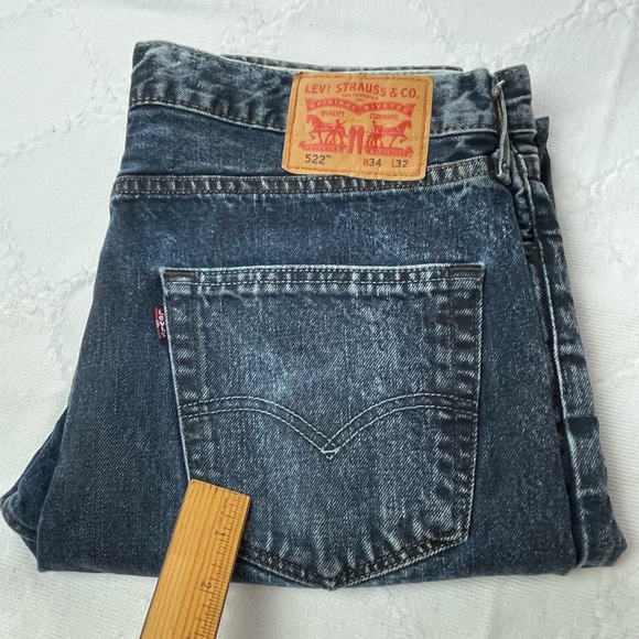 Levi 34"x32" 522 Men's Jeans Excellent Quality  Thick cotton blue denim - Picture 11 of 14